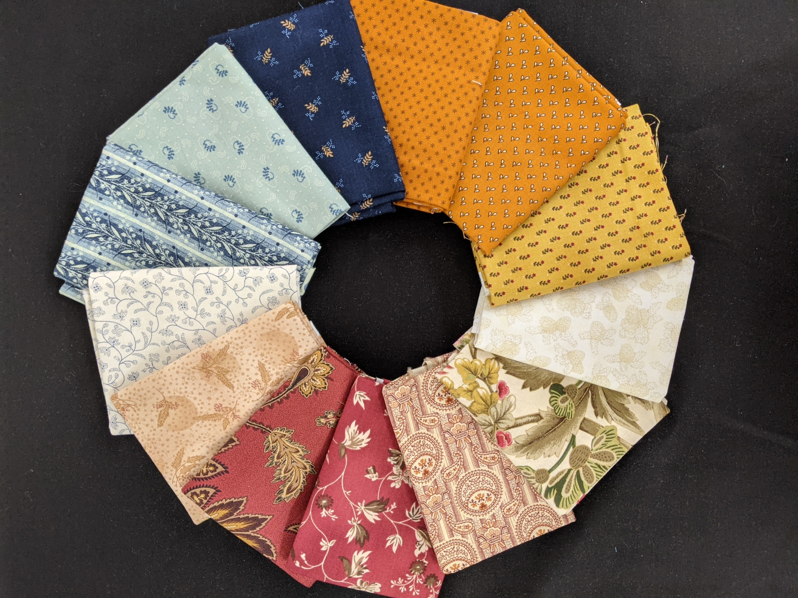 Common Colors - 1800 mid century reproductions Fat Quarter Pack - Click Image to Close